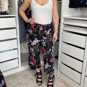 NWOT Floral Wide Leg Pants